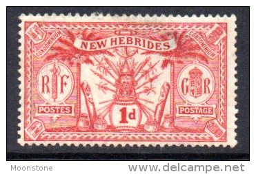 New Hebrides 1911 Condominium 1d Definitive, Wmk. Crown CA, MNH, Toned Gum - Ongebruikt