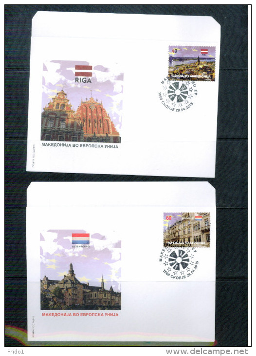 Makedonien / Macedonia 2015 Macedonia To EU FDC - 2015