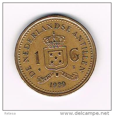 ***  NEDERLANDSE ANTILLEN   1  GULDEN  1989  BEATRIX - Antilles Néerlandaises