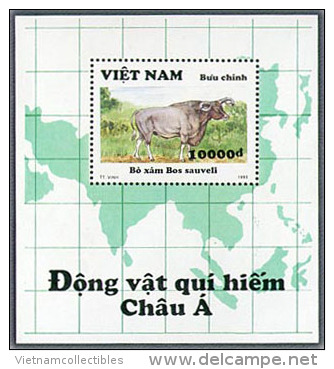 Vietnam Viet Nam MNH Perf Souvenir Sheet 1993 : Wild Animals (Ms662B) - Vietnam