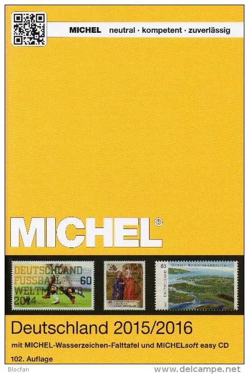 All Stamps Germany With DVD MICHEL 2015/2016 New 52€ D AD Baden Bayern DR 3.Reich Danzig Saar SBZ DDR Berlin AM-Post BRD - Cataloghi