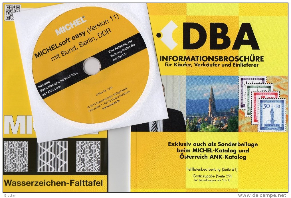 All Stamps Germany With DVD MICHEL 2015/2016 New 52€ D AD Baden Bayern DR 3.Reich Danzig Saar SBZ DDR Berlin AM-Post BRD - Catálogos