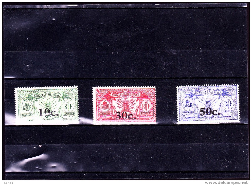 NOUVELLES HEBRIDES : Y&T : 73 à 75* - Unused Stamps