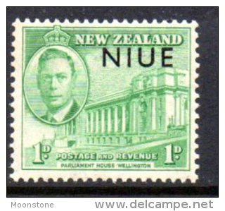 Niue 1946 GVI Peace 1d Value, MNH - Niue