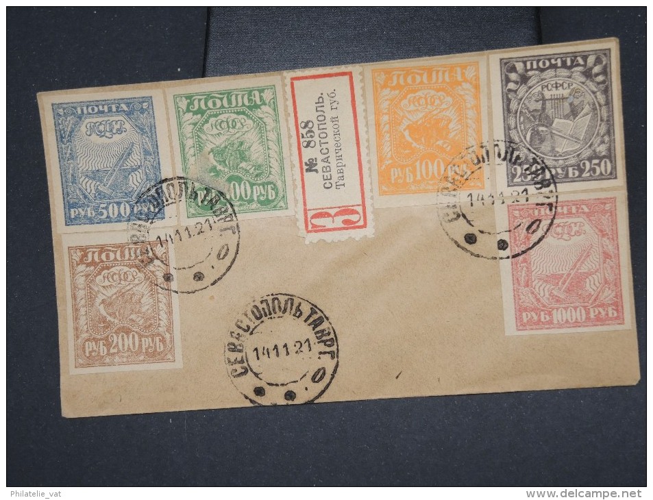 RUSSIE - Enveloppe En Recommandée En 1921 - Aff Plaisant - à Voir - P7682 - Storia Postale