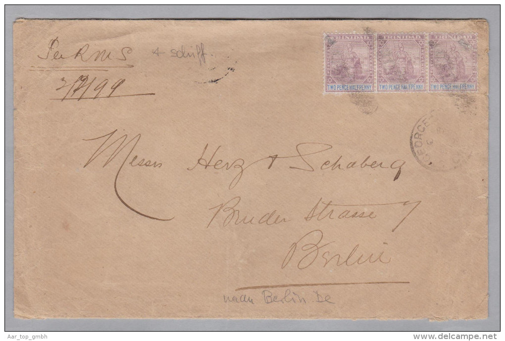 TRINIDAD 1899-02-16 Brief Mit Schiff Nach Berlin S - Trinidad & Tobago (...-1961)