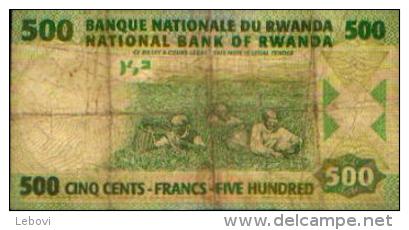 RWANDA - 500 Francs  01.02.2008 - Ruanda