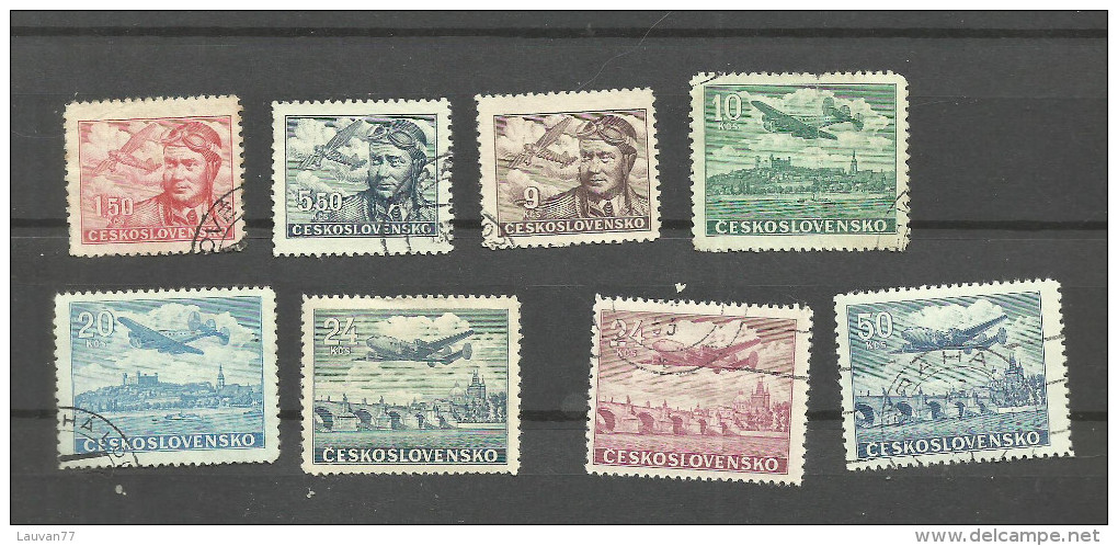 Tchécoslovaquie Poste Aérienne N°19 à 21, (22 Abîmé Offert), 24 à 27 Cote 6.20 Euros - Luchtpost