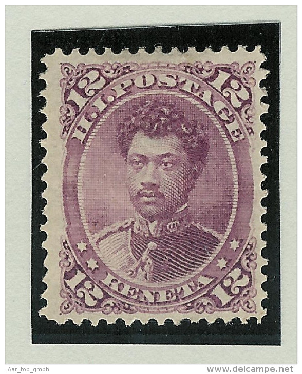 USA Hawai 1882/90 Mi # 31 * Falz 12Cent - Hawaii