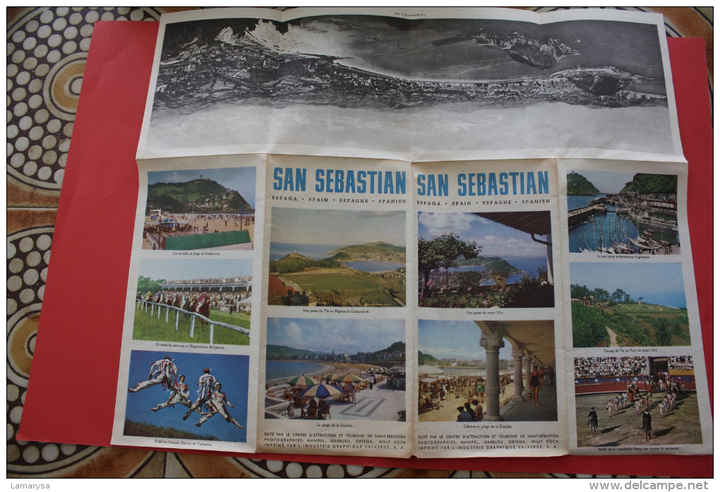 VINTAGE 1955 FOLLETOS TURISTICOS  SAN SEBASTIAN ESPANA ESPAGNE SPAIN EDITE PAR CENTRE ATTRACTION TOURISTIQUE - Cuadernillos Turísticos