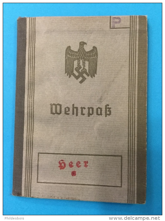 LIVRET MILITAIRE ALLEMAND WEHRPASS WW2 - Documents