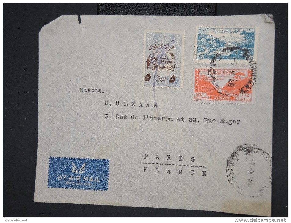 LIBAN - Enveloppe De Beyrouth Pour Paris En 1948 - Aff Plaisant - Par Avion - à Voir - P7708 - Lebanon