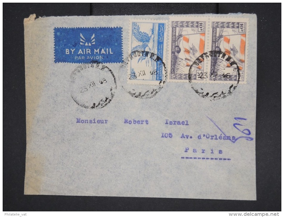 LIBAN - Enveloppe De Beyrouth Pour Paris En 1948 - Aff Plaisant - Par Avion - à Voir - P7709 - Lebanon