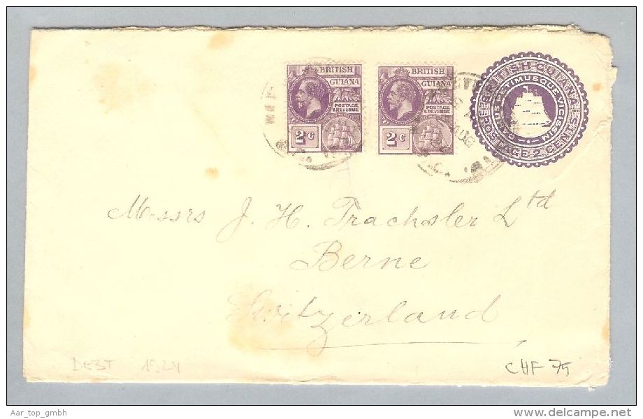 Brit.Guiana Georgetown 1924-08-02 Brief Nach Bern CH - Britisch-Guayana (...-1966)