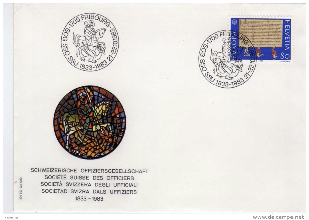 2794   Carta  Fribourg 1983 San Jordi Suiza - Lettres & Documents