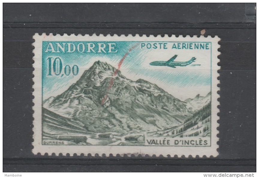 Andorre 1961 Aérien N° 8 Oblitéré - Poste Aérienne
