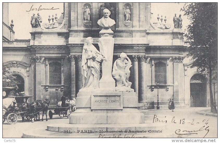 Paris 75 - Attelage Devant La Sorbonne - Monument - Arrondissement: 05