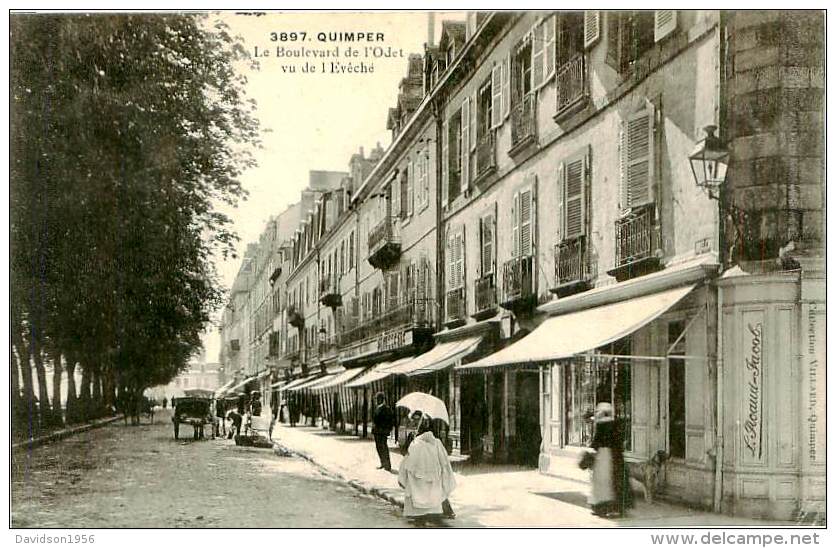 Belle Carte    -   Quimper -  Le Boulevard De L 'Odet  Vu De L 'Evêché        N1079 - Quimper