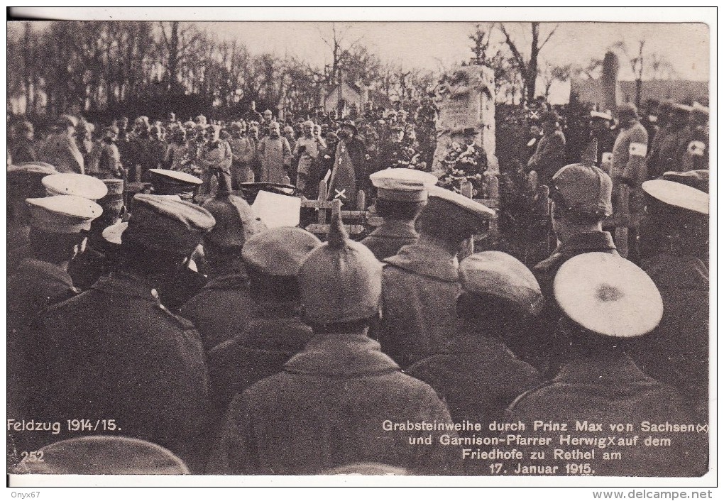 RETHEL- (Ardennes) -Soldatenfriedhof -FRIEDHOF-CIMETIERE-Priz MAX-Royauté-Noblesse Militaire 1914-1918-Stempel-Feldpost- - Rethel