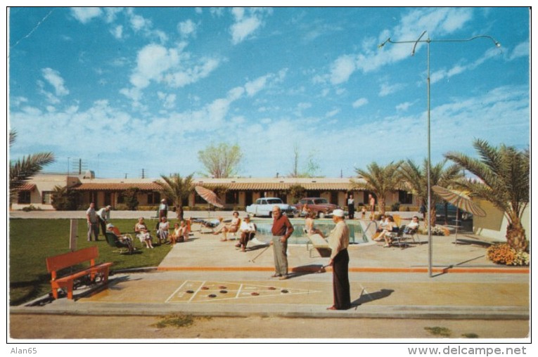 Mesa Arizona, La Mesita Lodge, Auto, Shuffleboard Game, C1950s/60s Vintage Postcard - Mesa