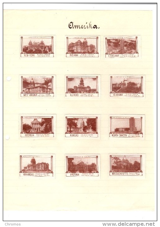 48 Vignettes / Timbres Publicitaires Pour Whisky Seagram (on The Back Of Each Stamp), USA, Etats-unis - Autres & Non Classés