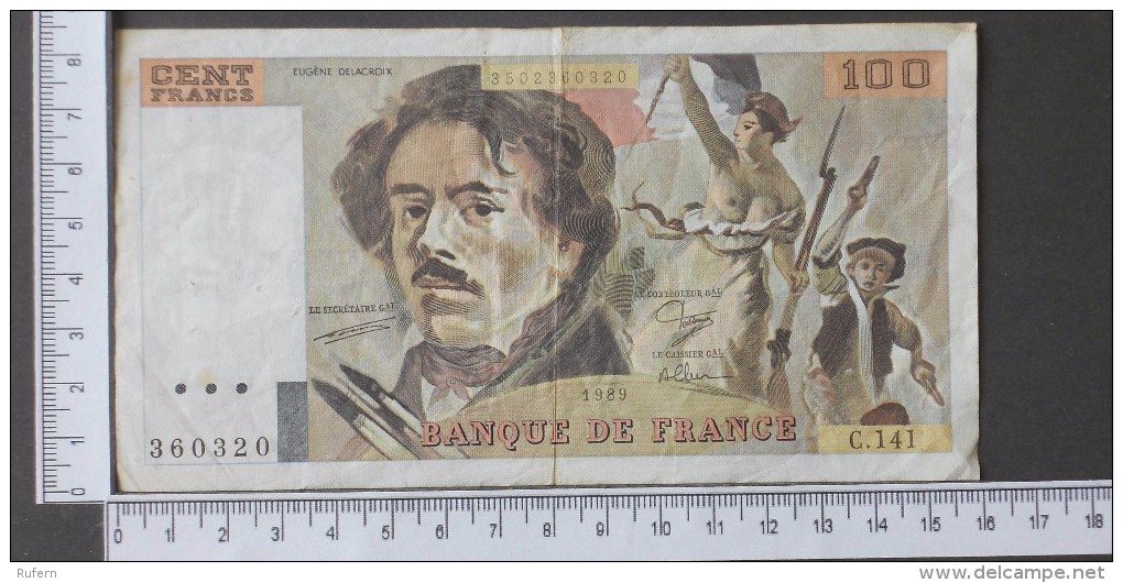 FRANCE  100  FRANCS  1989     -    (Nº12189) - 100 F 1978-1995 ''Delacroix''