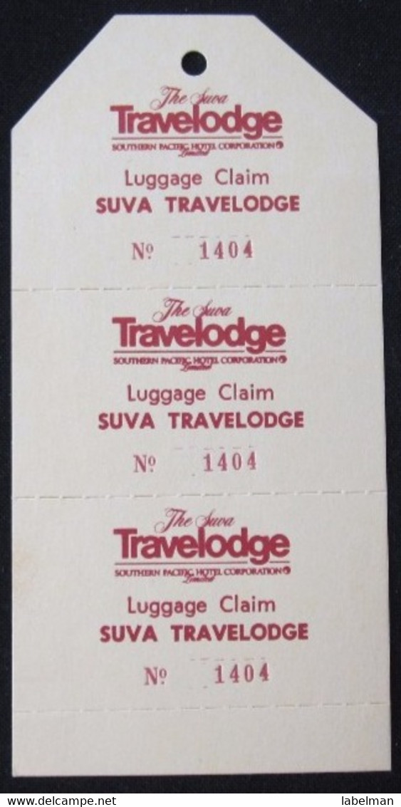 ISLAND HOTEL MOTEL INN MOTOR HOUSE SUVA TRAVEL LODGE PACIFIC FIJI STICKER LUGGAGE LABEL ETIQUETTE AUFKLEBER - Hotel Labels