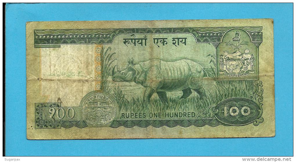 NEPAL - 100 Rupees - ND ( 1981 - ) - P 34.a - Sign. 10 - Serial # 24 Mm Long - King Birendra Bir Bikram - Népal