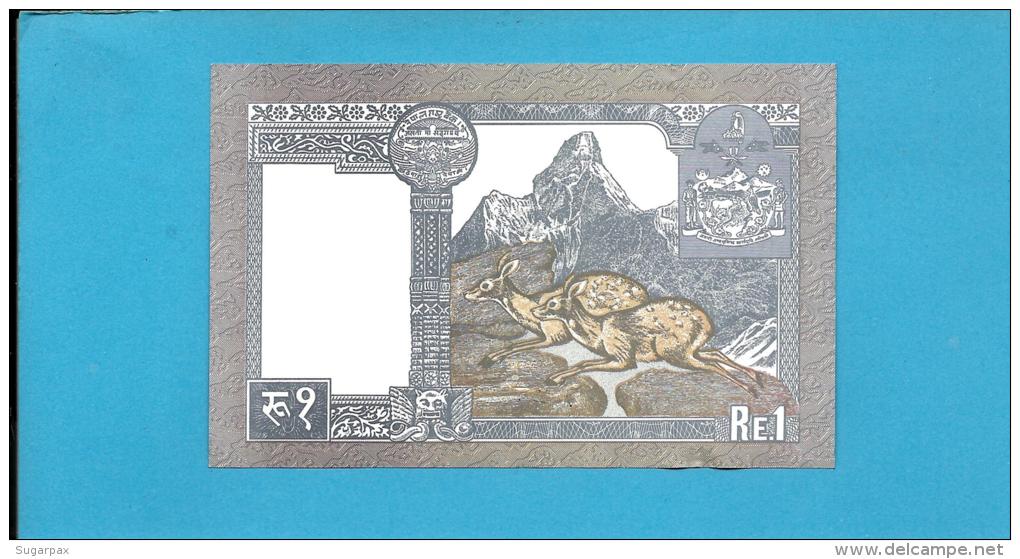 NEPAL - 1  Rupee - ND ( 1991 -  ) - P 37 - Sign. 13 - UNC. - King Birendra Bir Bikram - 2 Scans - Nepal