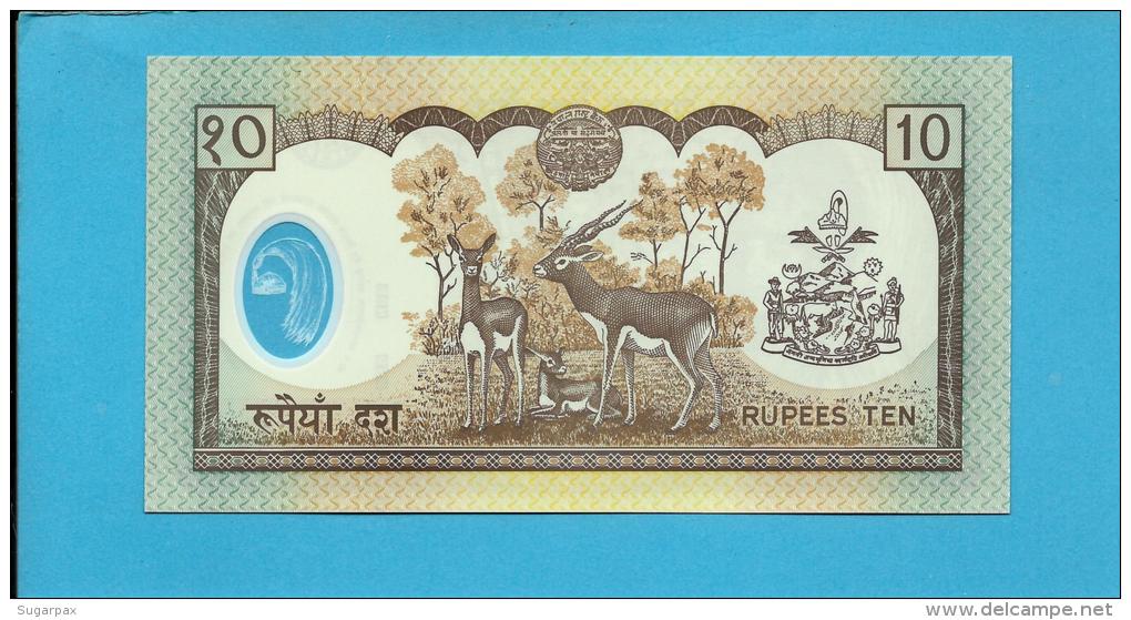 NEPAL - 10 Rupees - ND 30.9.2002 - P 45 - Sign. 15 - UNC. - Commemorative Issue - POLYMER -  King Gyanendra Bir Bikram - Népal