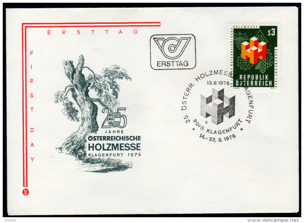 ÖSTERREICH 1976 - 25 Jahre Österreichische Holzmesse - FDC - Bäume