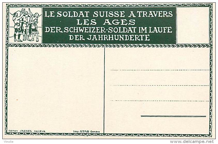 Réf : D-15-2446 : SOLDAT SUISSE  A TRAVERS LES AGES DER SCHWEIZER -SOLDAT IM LAUFE DER JAHRHUNDERTE   1871 PAR ELZINGRE - Avers