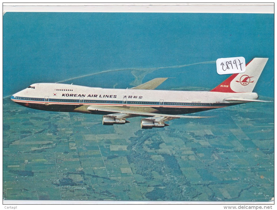 CPM GF - Thèmes - Avions - Boeing 747 B De La Korean Air Lines - 1946-....: Moderne