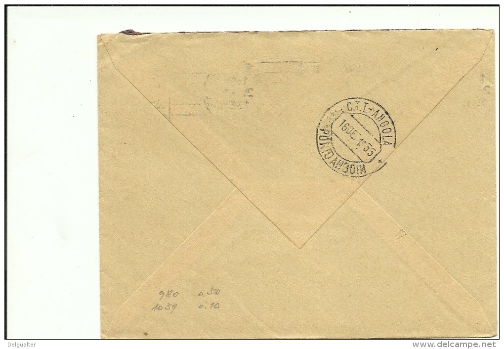 Cover France Angola 1955 (2 Scans) - Briefe U. Dokumente