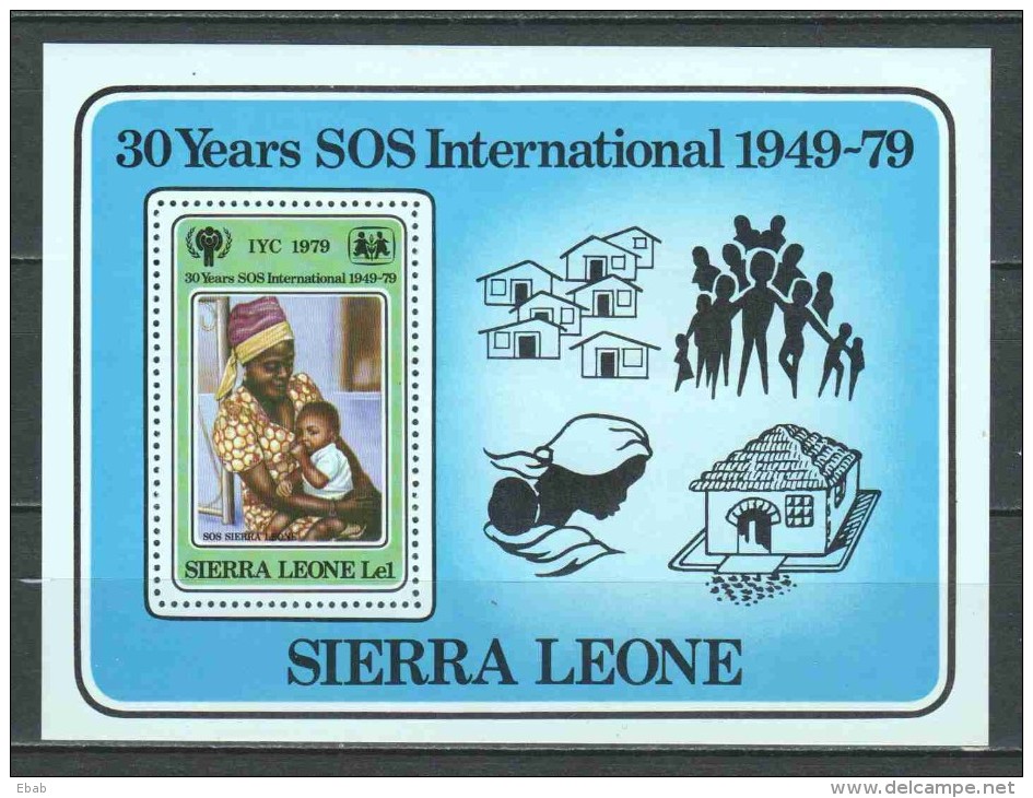 Sierra Leone 1979 Mi Block 1 MNH CHILDREN - UNICEF