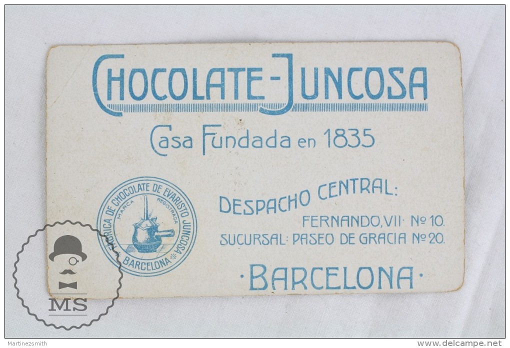 Old Trading Card/ Chromo Topic/ Theme, Spanish Chocolate Advertising - Venezuela Flag & Universal Postal Service - Altri & Non Classificati