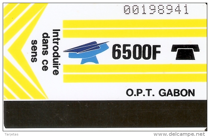 TARJETA DE GABON DE 6500 F - Gabon