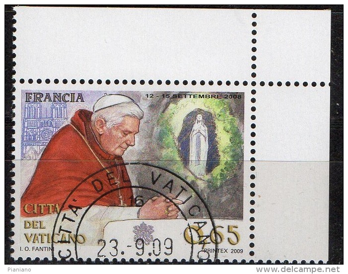 PIA  -  VATICANO - 2009 ; I Viaggi Di Papa Benedetto XVI Nel Mondo Nel 2008 -   (SASSONE  1506-08) - Oblitérés