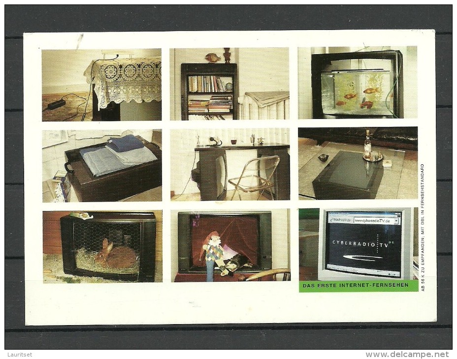 DEUTSCHLAND 2001 Advertising Postcard Werbepostkarte Cyberradio TV Nach Estland Gesendet - Werbepostkarten