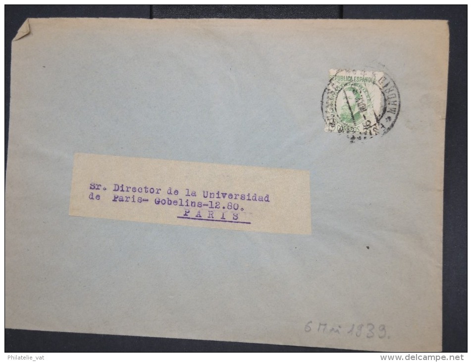 ESPAGNE - Enveloppe De Madrid Pour Paris En 1933 - à Voir - Lot P7759 - Covers & Documents