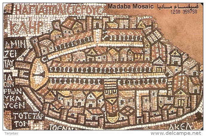 TARJETA DE JORDANIA DE 15JD DE MOSAICS OF MADABA DE TIRADA 10000 - Giordania