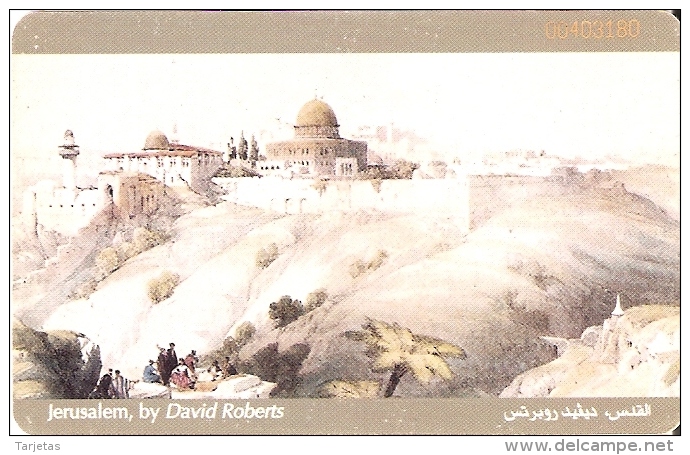 TARJETA DE JORDANIA DE 5JD DE JERUSALEM BY DAVID ROBERTS (PINTURA-PAINTING) - Giordania