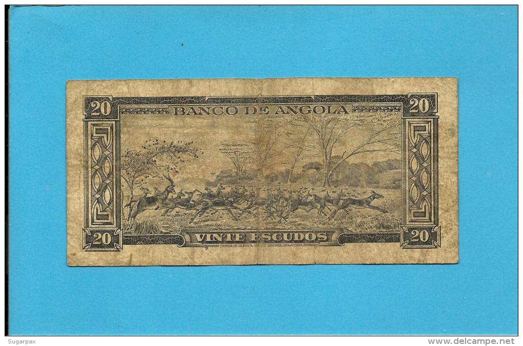 ANGOLA - 20 ESCUDOS - 10.06.1962 - P 92 - AMÉRICO TOMÁS - PORTUGAL - Angola