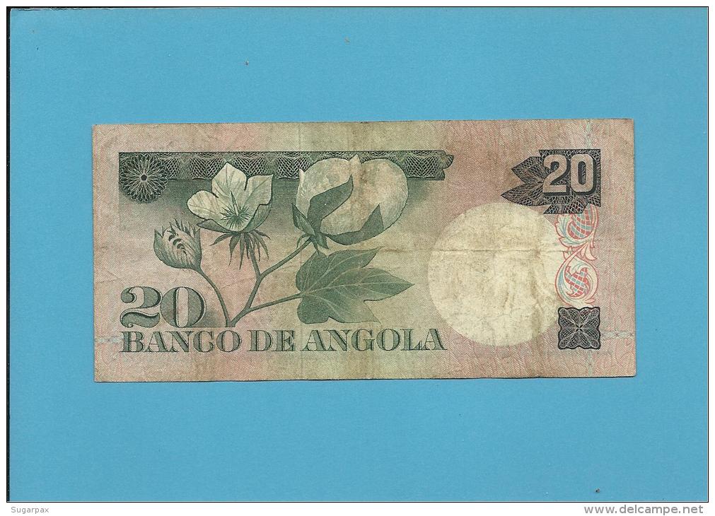 ANGOLA - 20 ESCUDOS - 10.06.1973 - P 104 - Luis De Camões - PORTUGAL - Angola