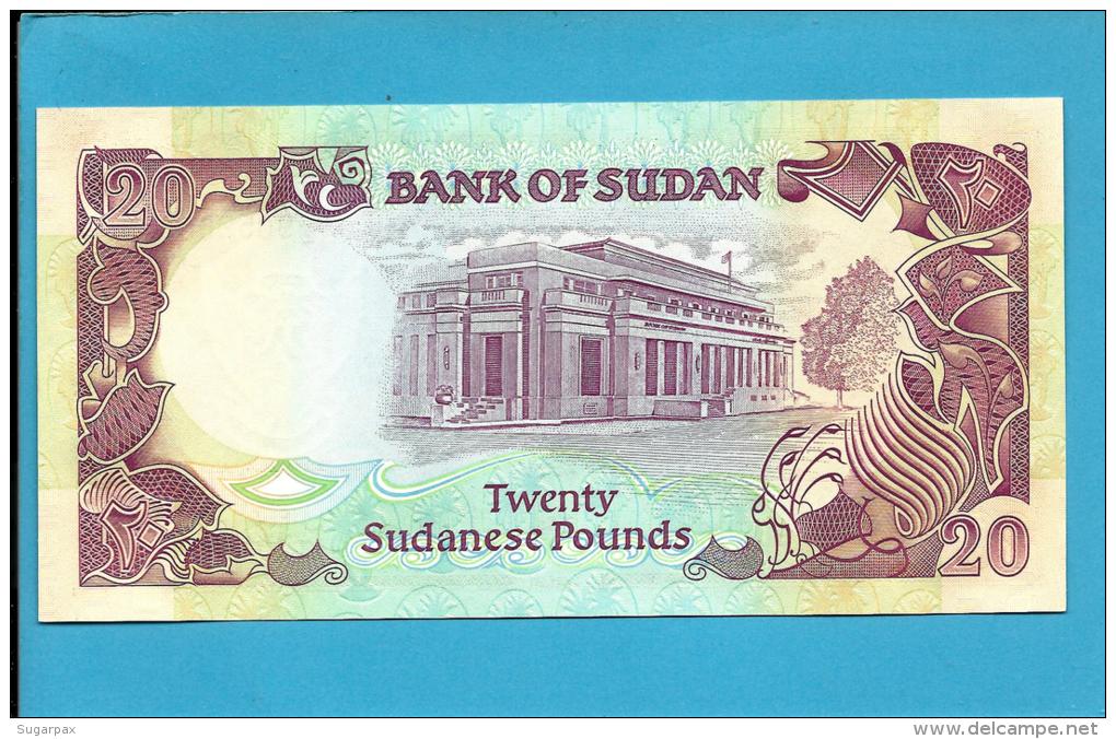 SUDAN - 20  SUDANESE POUNDS - 1991 - P 47 - UNC. - 2 Scans - Soudan