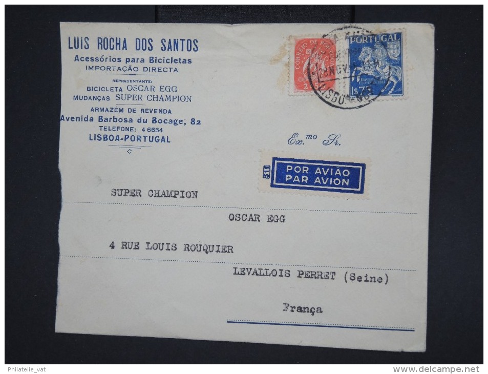 PORTUGAL - Enveloppe Commerciale De Lisbonne Pour La France En 1945 - à Voir - Lot P7779 - Lettres & Documents