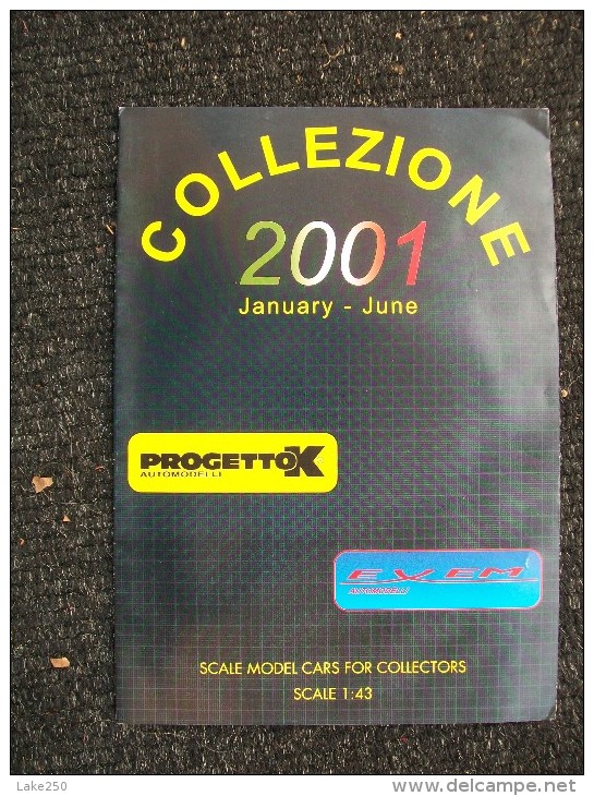 CATALOGO AUTOMODELLI PROGETTO K 2001  Fiat Alfa Lancia 1/43 - Italie