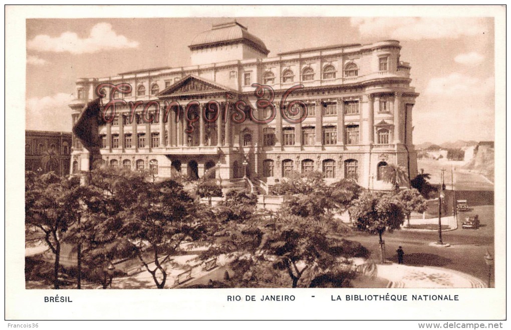 Brésil Brazil - Rio De Janeiro - La Bibliothéque Nationale - 2 SCANS - Autres