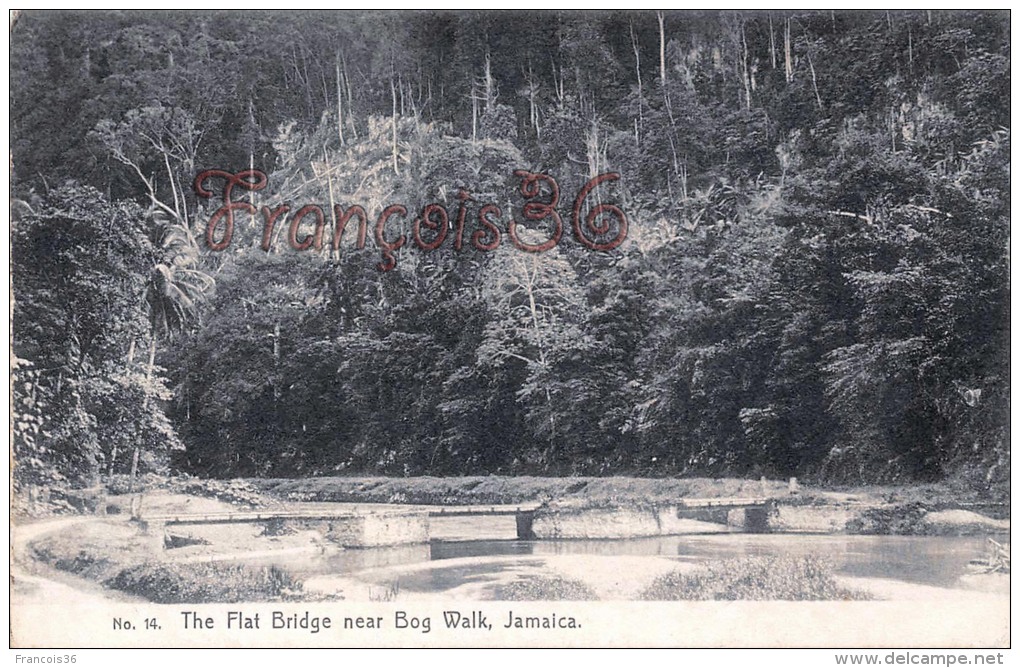 Jamaica Jamaïque - The Flat Bridge Near Bog Walk - 2 SCANS - Jamaïque