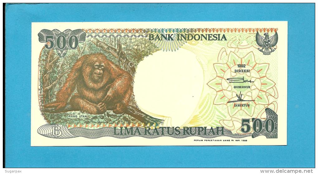 INDONESIA - 500 Rupiah - 1992 / 1999 - P 128.h - UNC. - Série HBA - 2 Scans - Indonésie